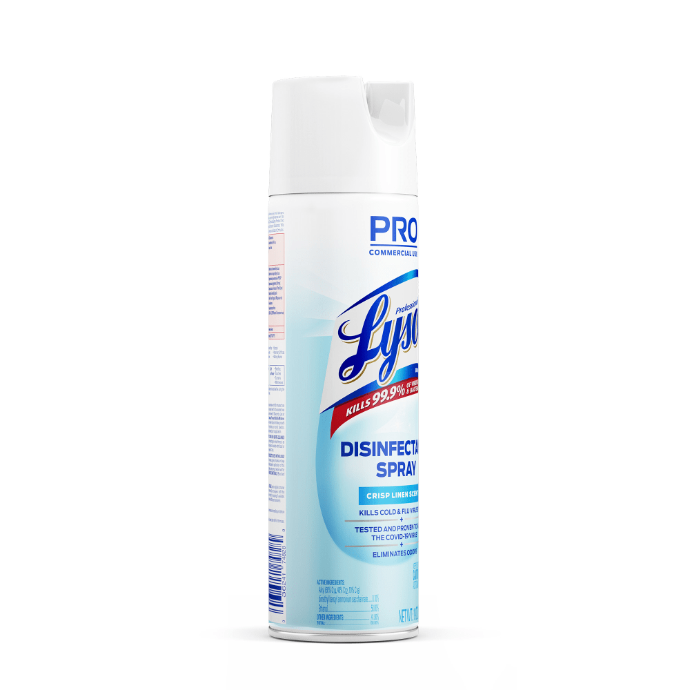 Lysol Professional Disinfectant Spray, Crisp Linen Scent, 19 Oz Bottle