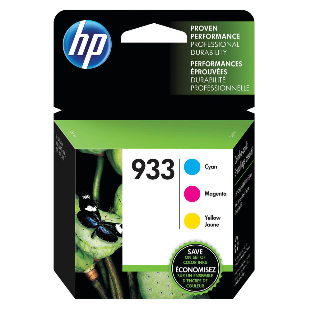 HP 933 Cyan, Magenta, Yellow Ink Cartridges, Pack Of 3, N9H56FN