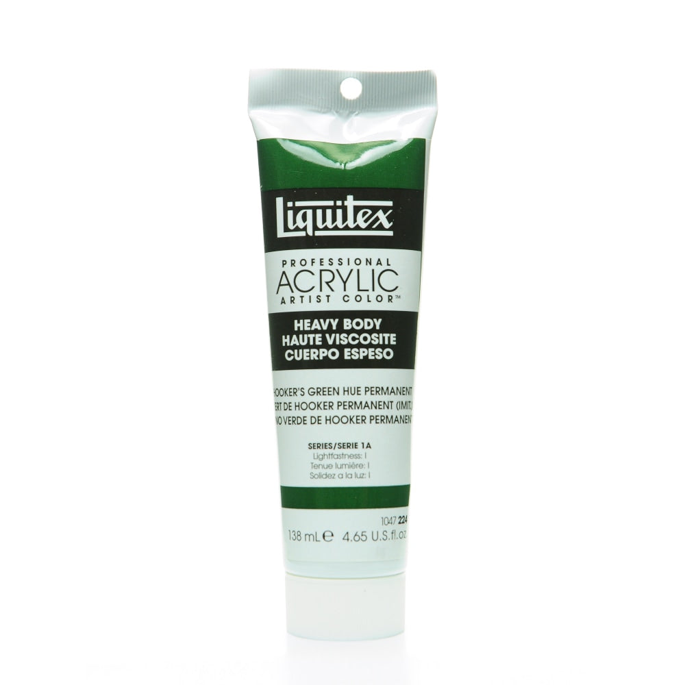 Liquitex Heavy Body Professional Artist Acrylic Colors, 4.65 Oz, Hookers Green Hue Permanent, Pack Of 2