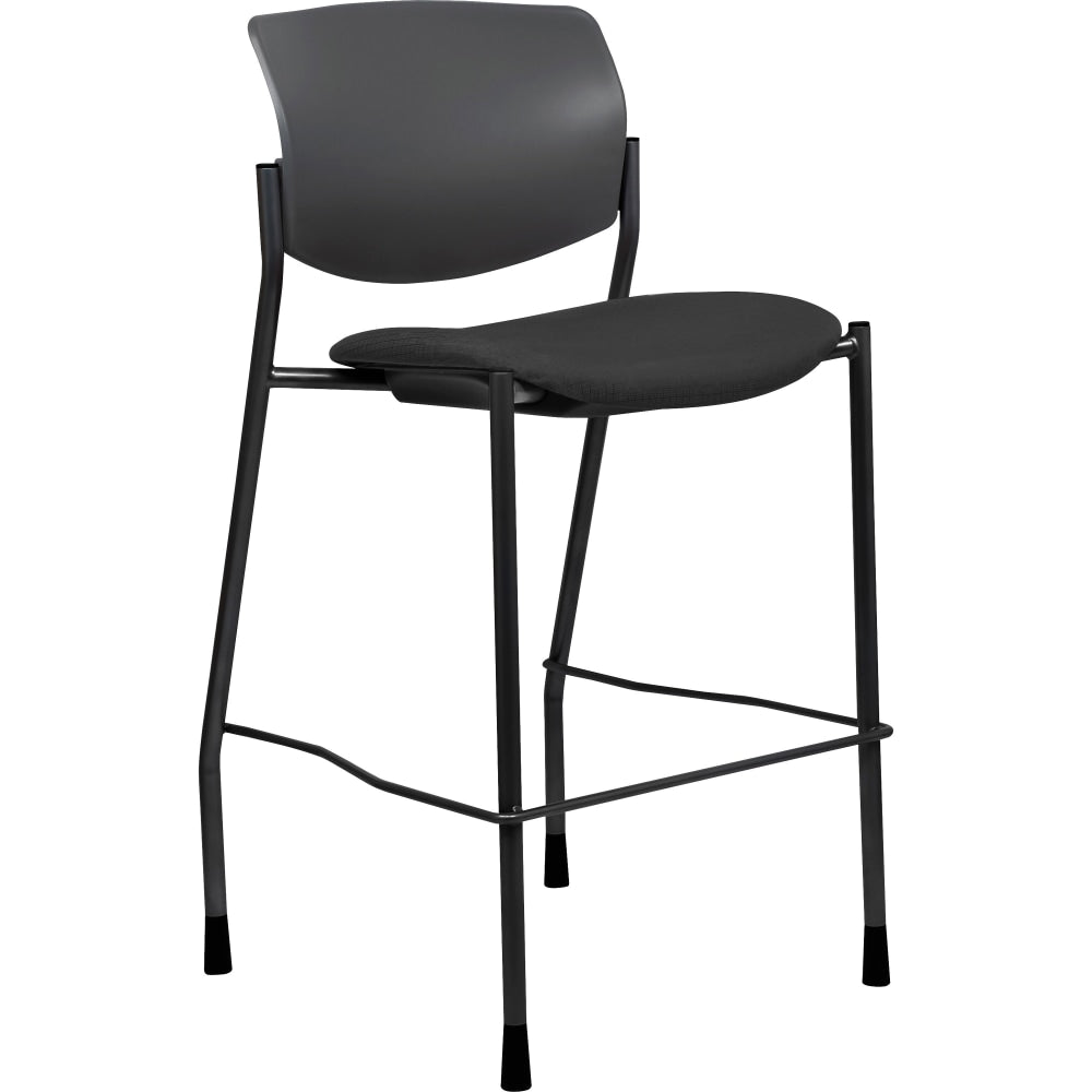 Lorell Contemporary Task Stool, Black Seat/Black Frame, Quantity: 1