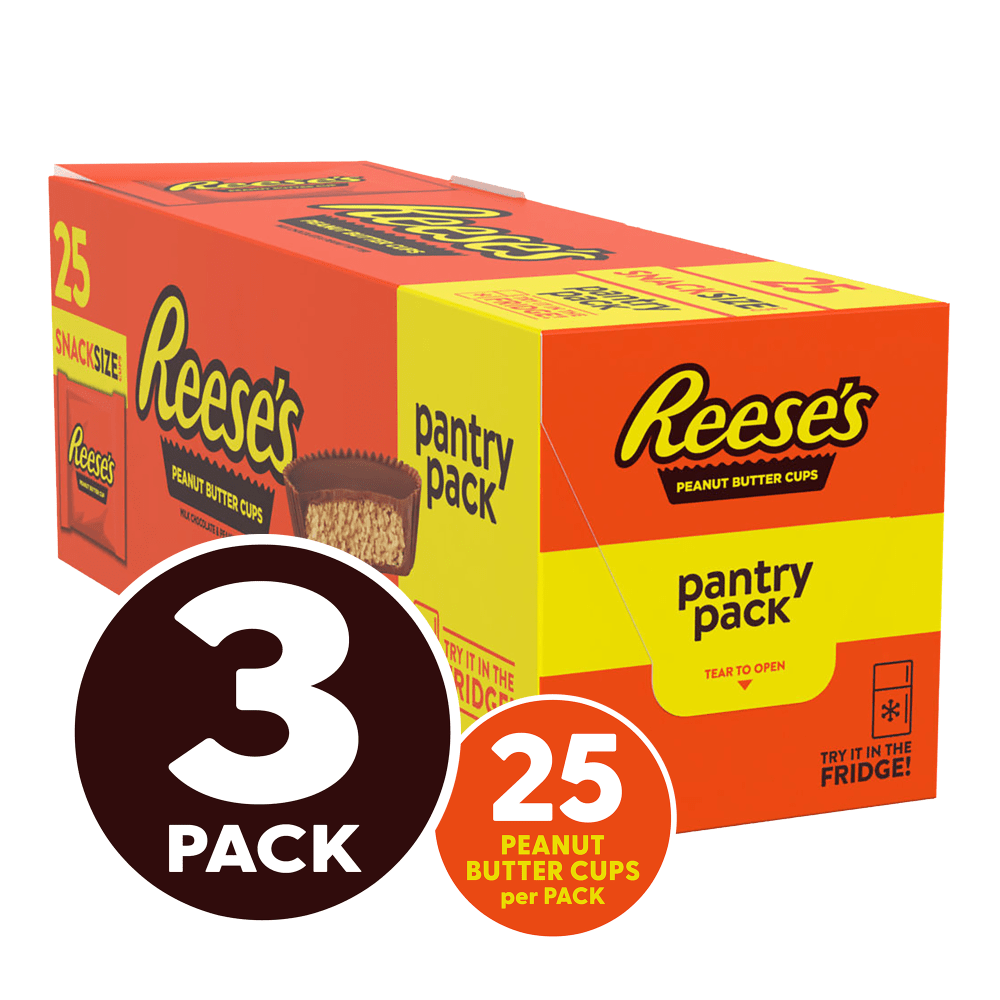 Reeses Snack Size Pantry Packs, 13.75 Oz, Case Of 3 Packs