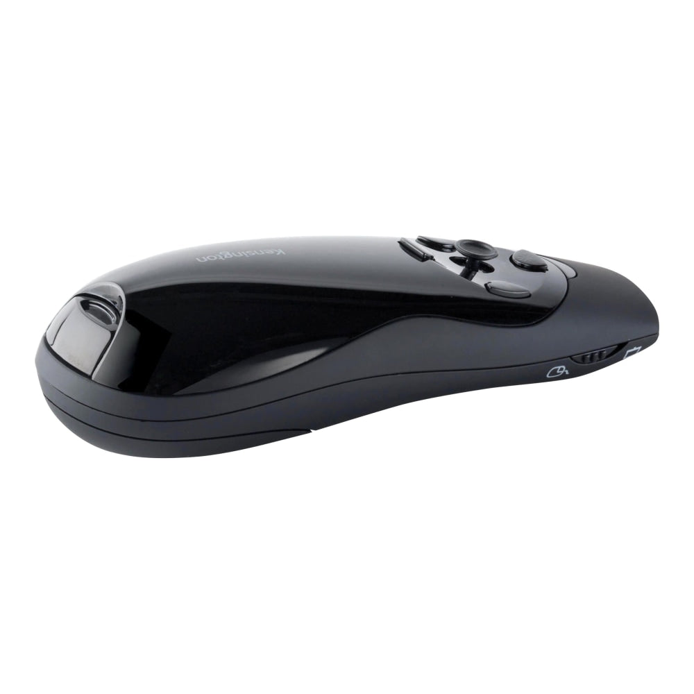 Kensington Wireless Presenter with Red Laser Pointer & Cursor Control - Presentation remote control - 4 buttons - RF - black