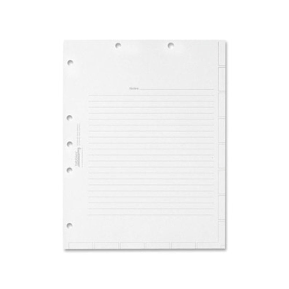 Tabbies Medical Chart Index Divider Sheets - Blank Tab(s) - 7 Hole Punched - White Divider - White Tab(s) - Punched - 400 / Box