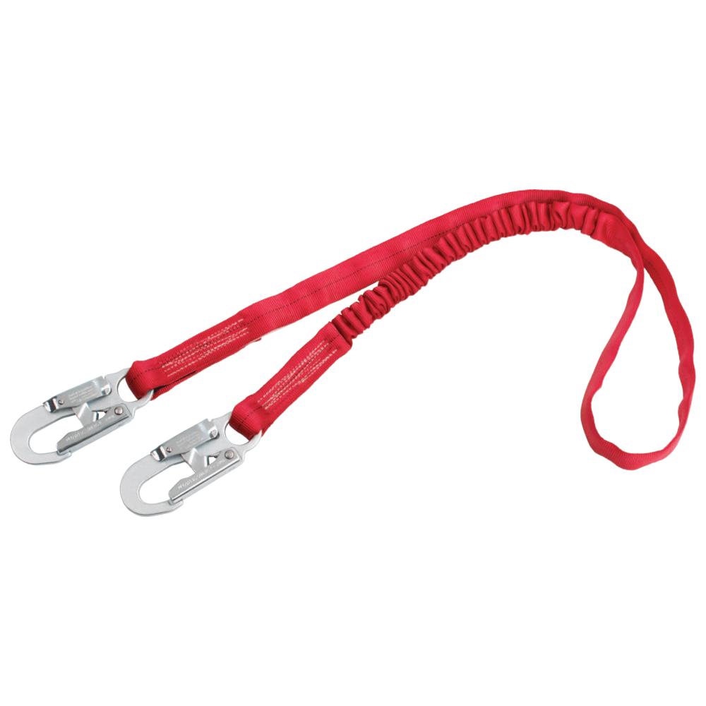 PRO-STOP Shock Absorbing Lanyard, 6 ft, Self-Locking Connection, 2 Legs