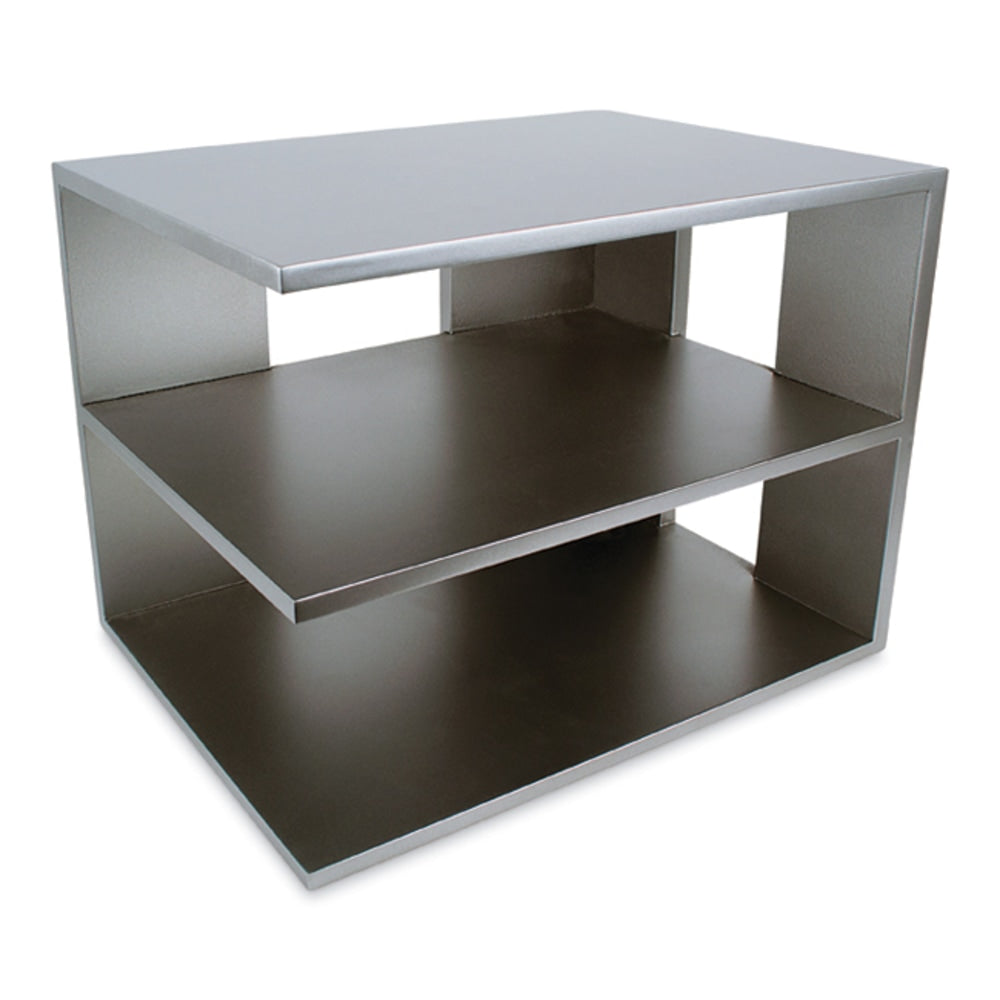 Victor Classic Silver Collection Corner Shelf, 13 1/2inH x 13 1/2inW x 10 1/2inD, Silver