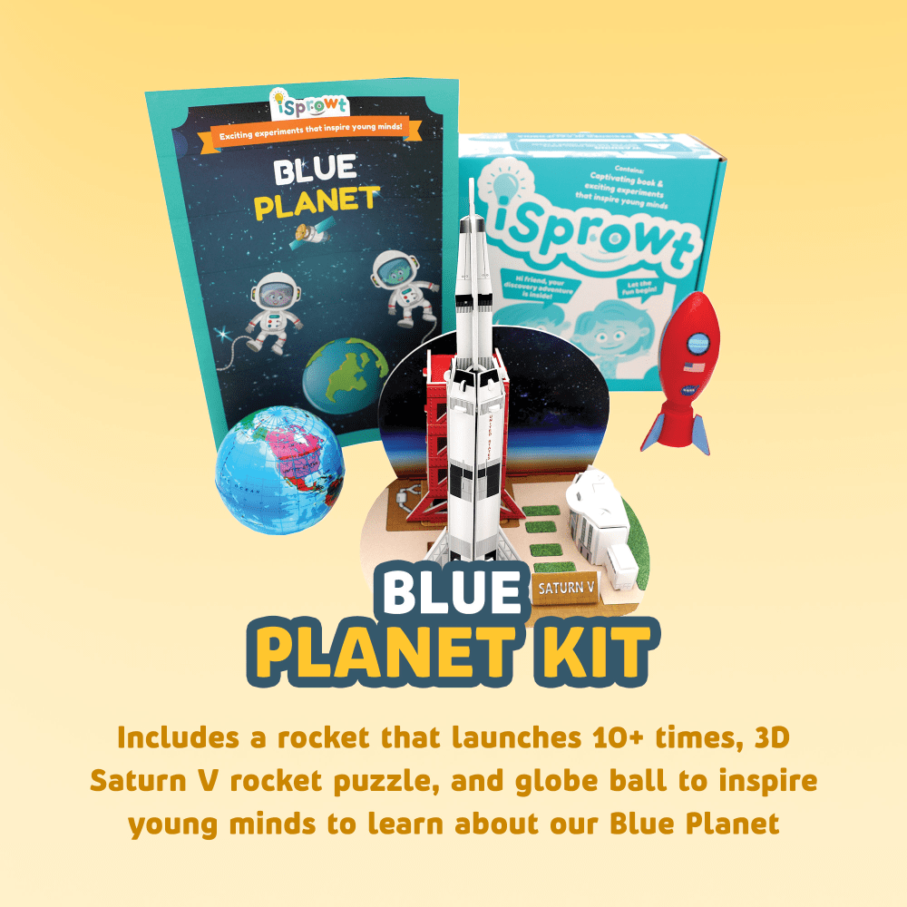 iSprowt Fun Science Kit For Kids, Blue Planet Kit, Kindergarten to Grade 5