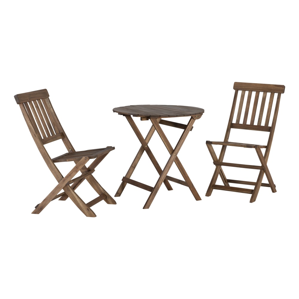 Linon 3-Piece Troy Catalan Cafe Set, Acorn