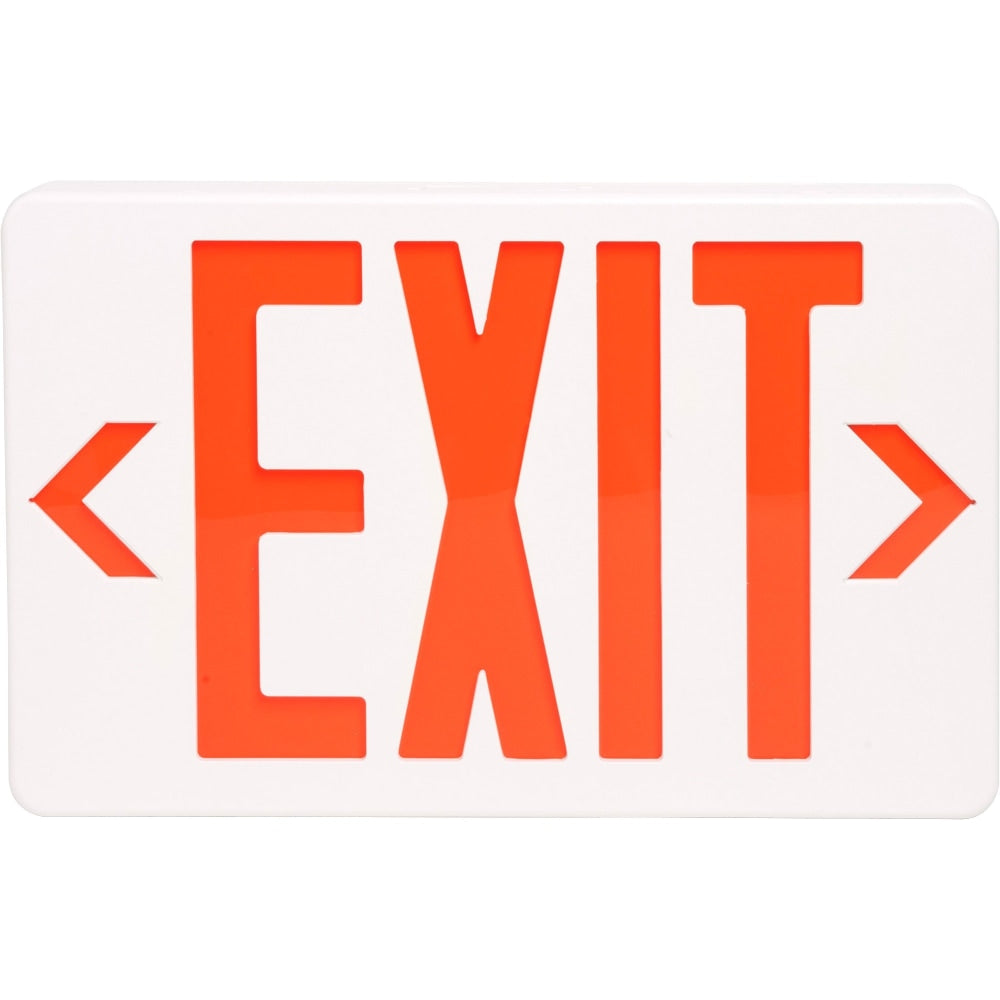 Tatco LED Exit Sign with Battery Back-Up, 8 3/4in x 12 1/4in x 2 1/2in, White