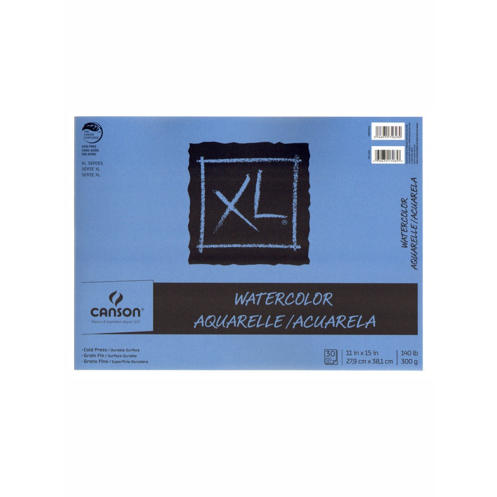 Canson XL Watercolor Pads, 11in x 15in, 30 Sheets Per Pad, Pack Of 2 Pads