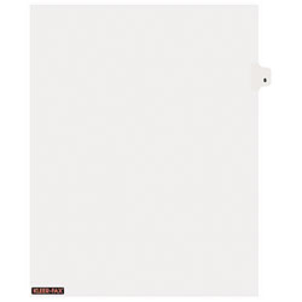 Kleer-Fax Individual Tab 100% Recycled Legal Exhibit Dividers, Side Tab, Letter Size, 6