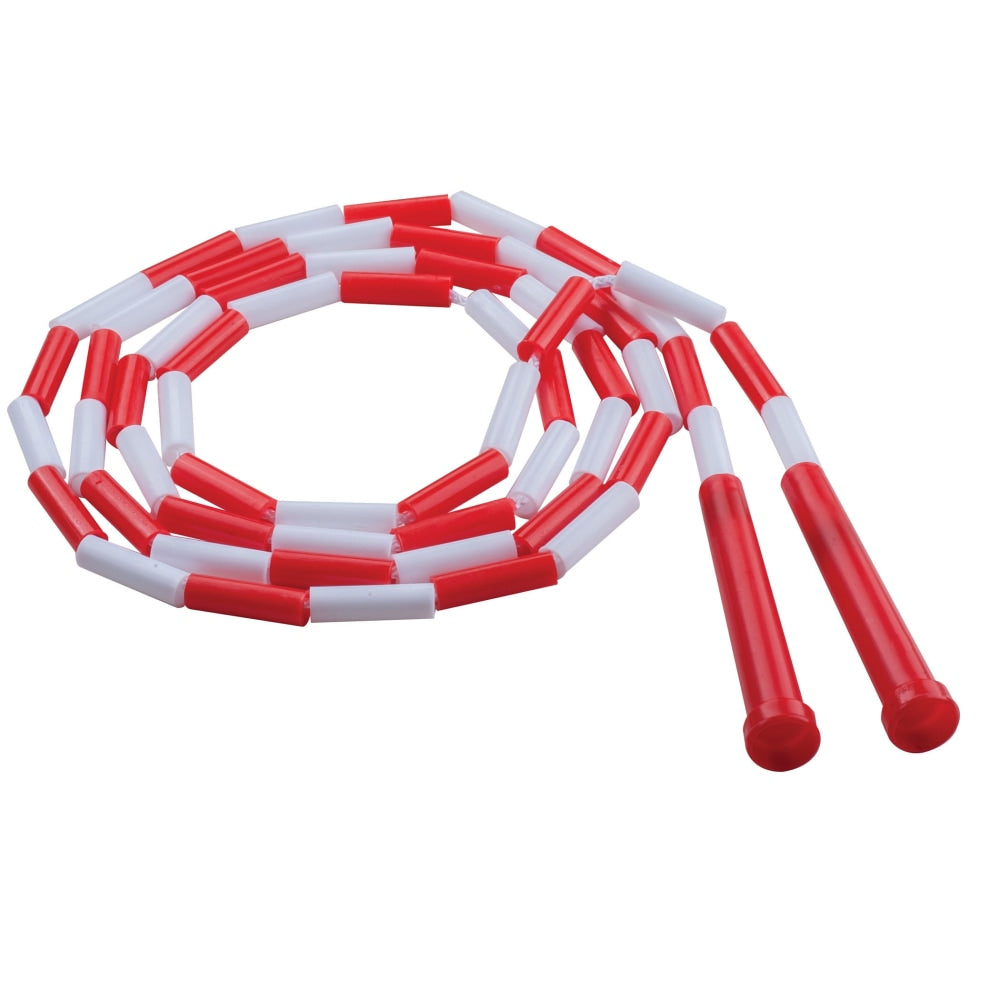 Champion Sports Plastic Segmented Jump Ropes, 7ft, Red/White, Pack Of 12 Jump Ropes