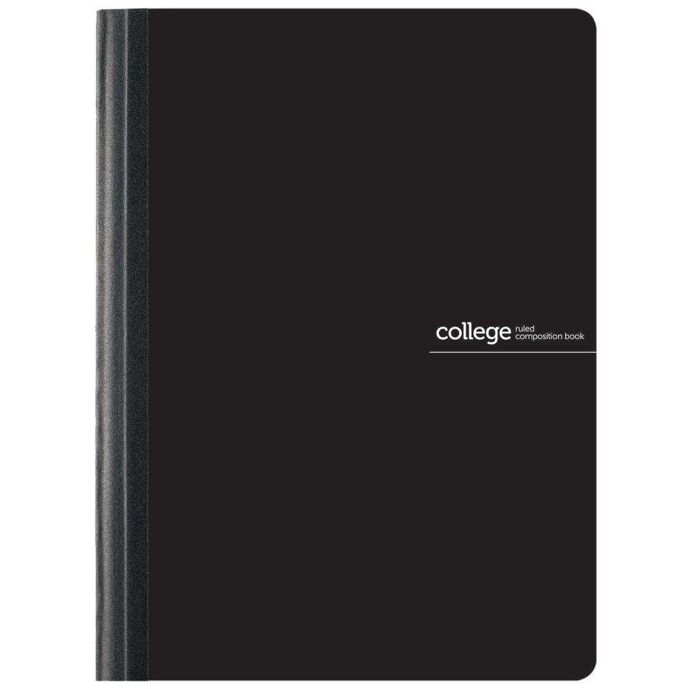 Office Depot Brand Poly Composition Book, 7-1/4in x 9-3/4in, College Ruled, 80 Sheets, Black