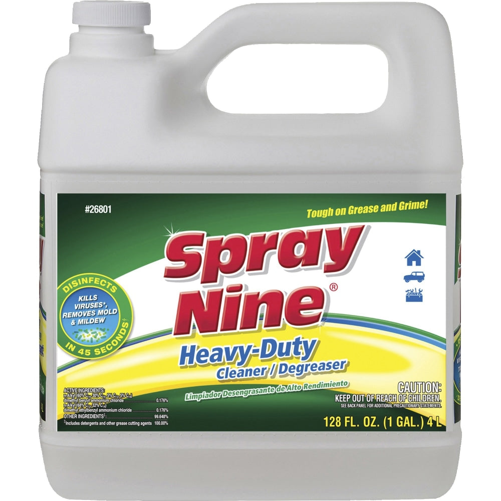 Spray Nine Heavy-Duty Cleaner And Degreaser Disinfectant Liquid, 128 Oz Bottle