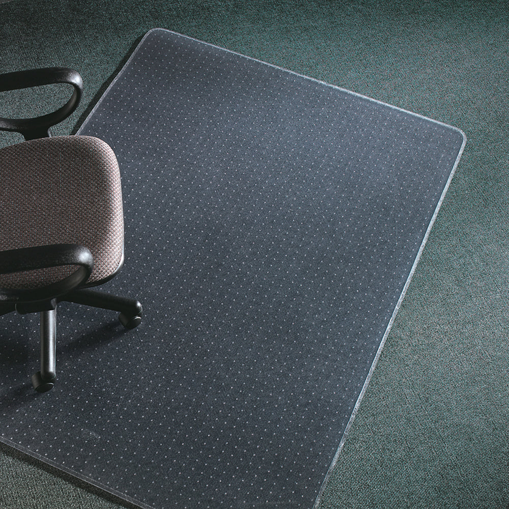 Deflecto Execumat Heavy-Duty Vinyl Chair Mat For High-Pile Carpets, 60in x 60in, Clear