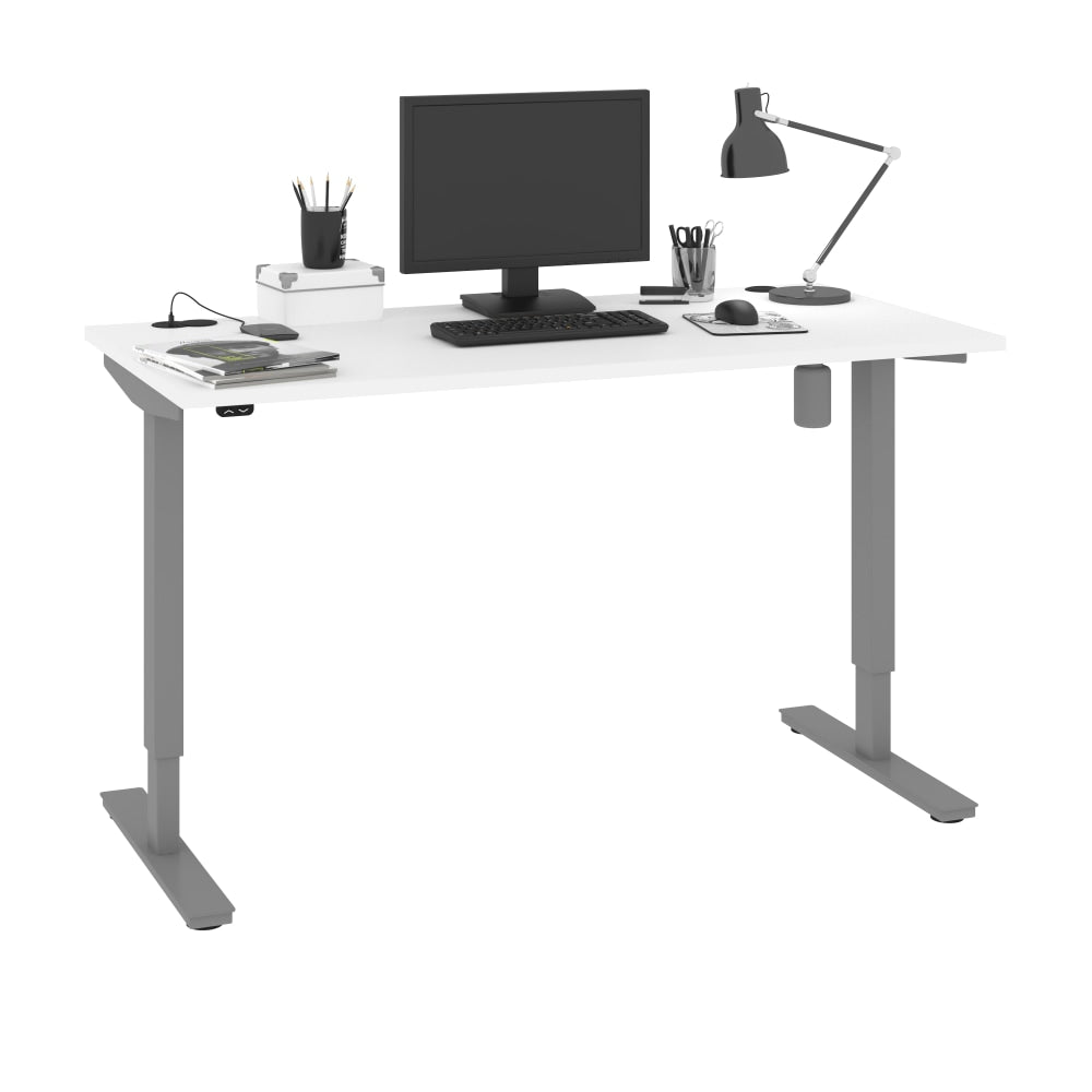 Bestar Upstand Electric 72inW Standing Desk, White