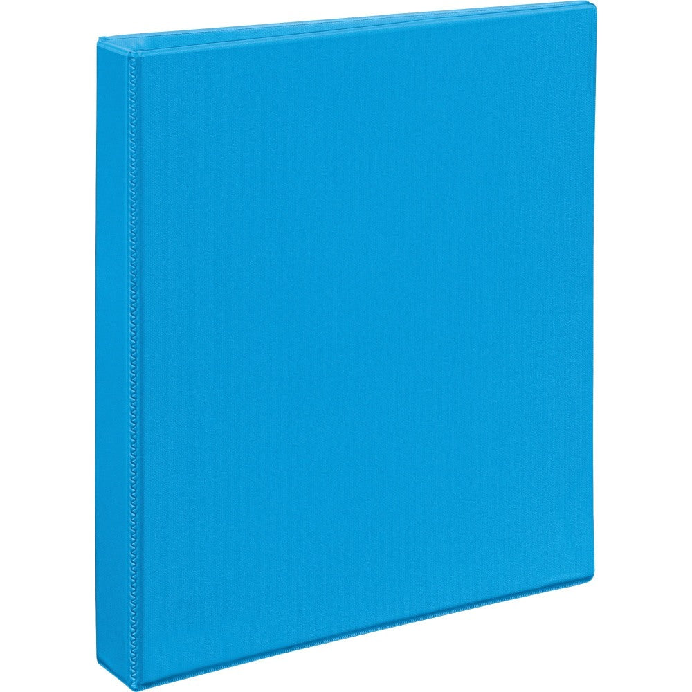 Avery Nonstick Heavy-Duty View 3-Ring Binder With EZ-Turn Rings, 1in D-Rings, Light Blue