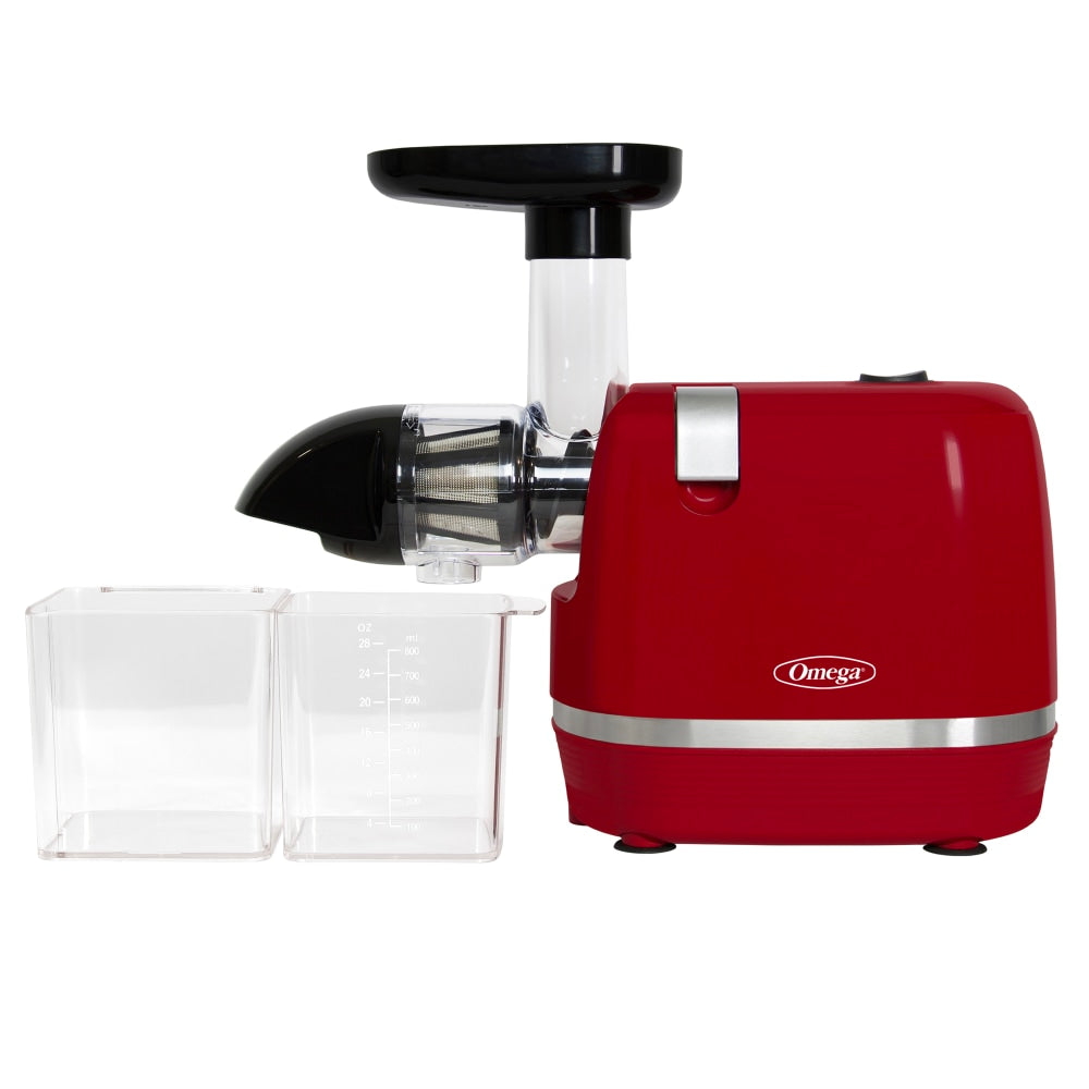 Omega Horizontal Cold Press Juicer, Red