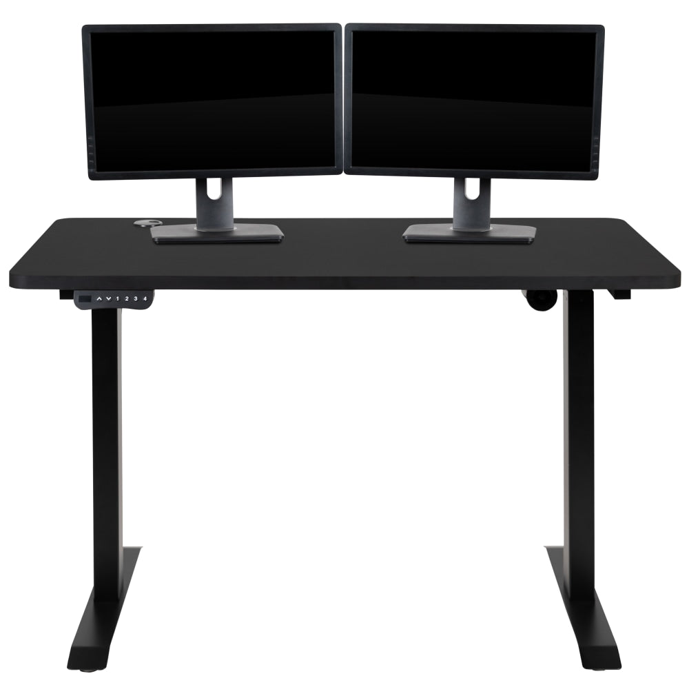 Flash Furniture 48inW Electric Height-Adjustable Standing Computer Desk, Black