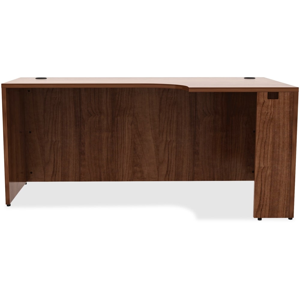 Lorell Essentials 66inW Right Corner Computer Desk Credenza, 66inW Computer Desk, Walnut