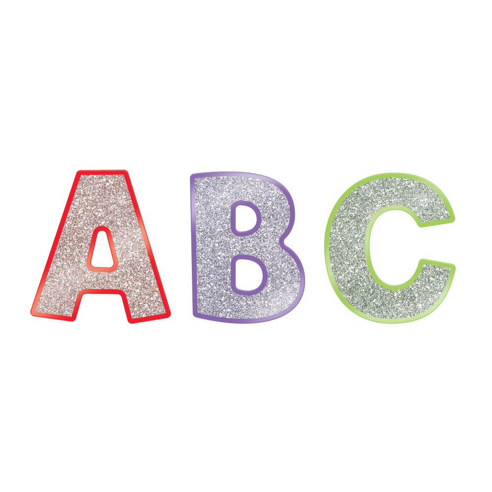 Carson-Dellosa Sparkle And Shine Glitter EZ Letters, Colorful, Pack Of 219