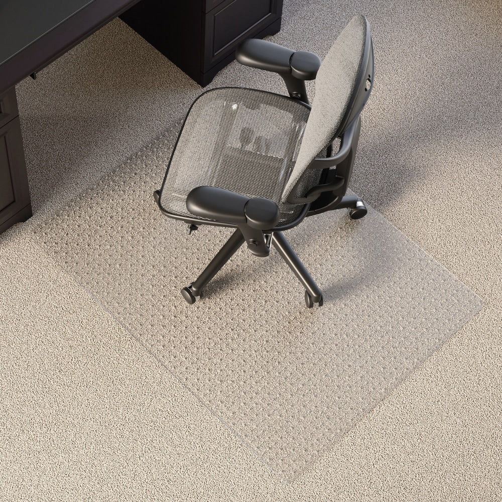 Realspace All-Pile Studded Chair Mat, 36in x 48in, Clear