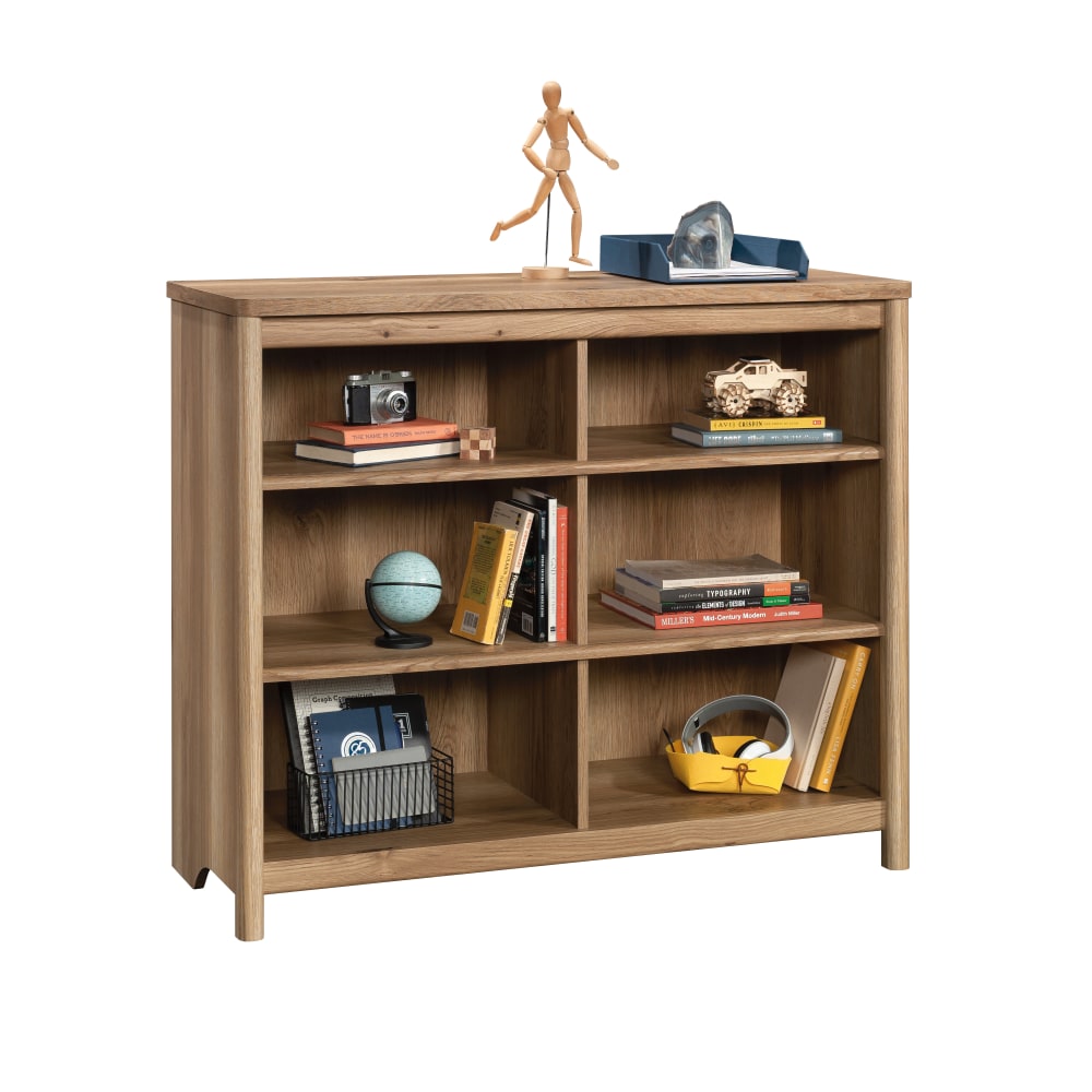 Sauder Dover Edge 37inH 6-Cube Storage Bookcase, Timber Oak