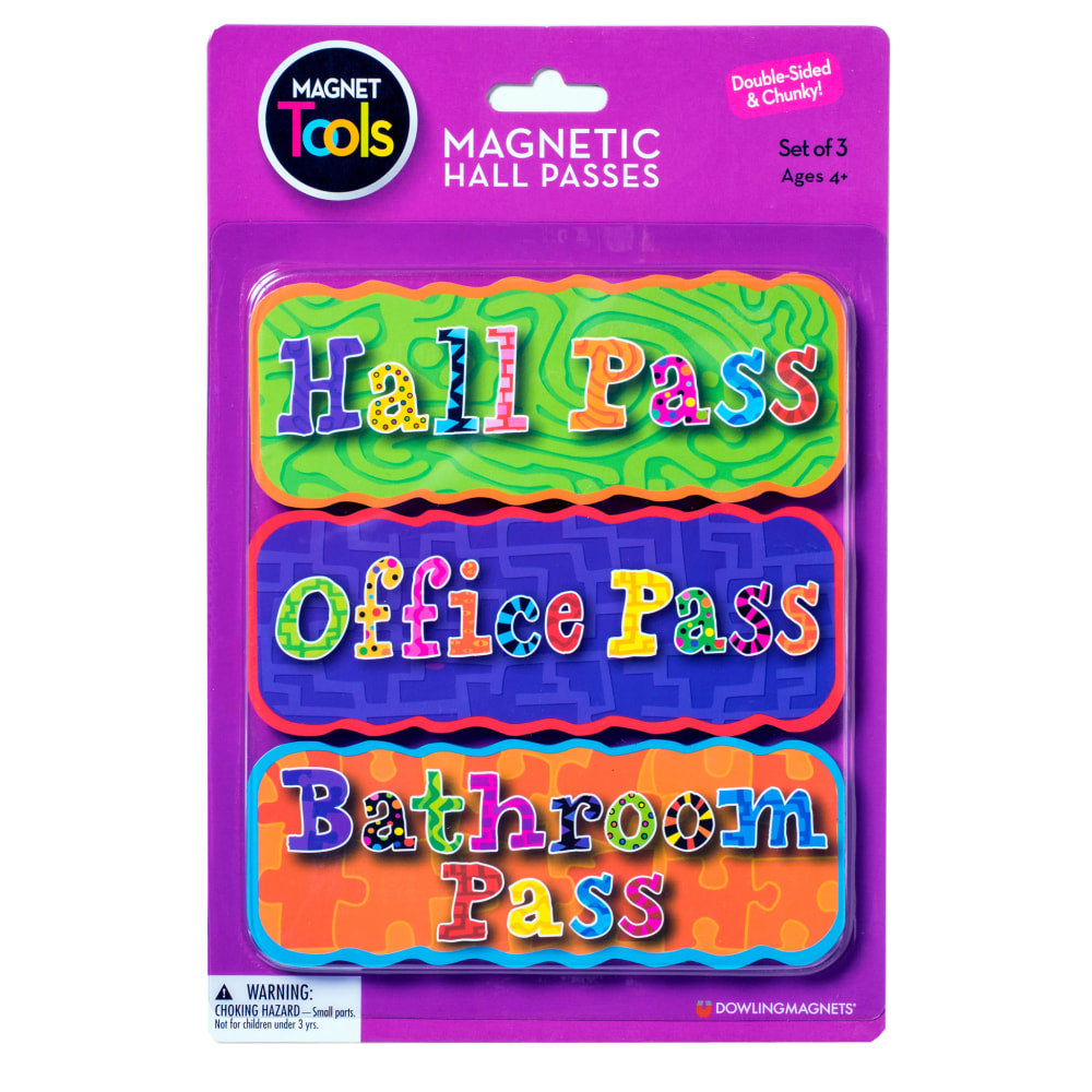 Dowling Magnets Magnetic Hall Pass Sets, Multicolor, Pack of 2