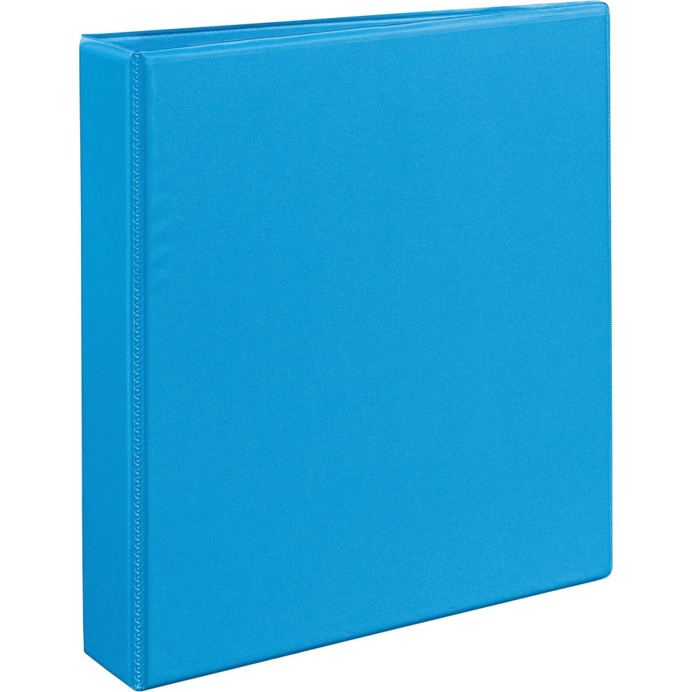 Avery Nonstick Heavy-Duty View 3-Ring Binder With EZ-Turn Rings, 1 1/2in D-Rings, 53% Recycled, Light Blue