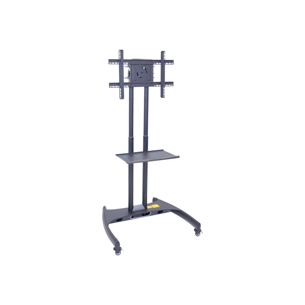 H. Wilson FP2500 Series Flat-Panel Mobile TV Stand With Mount For TVs Up to 60in, 62 1/2inH x 32 3/4inW x 28 3/4inD, Black