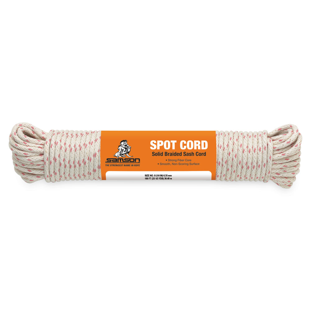 Samson #7 Spot Cord,  7/32in x 100ft , White