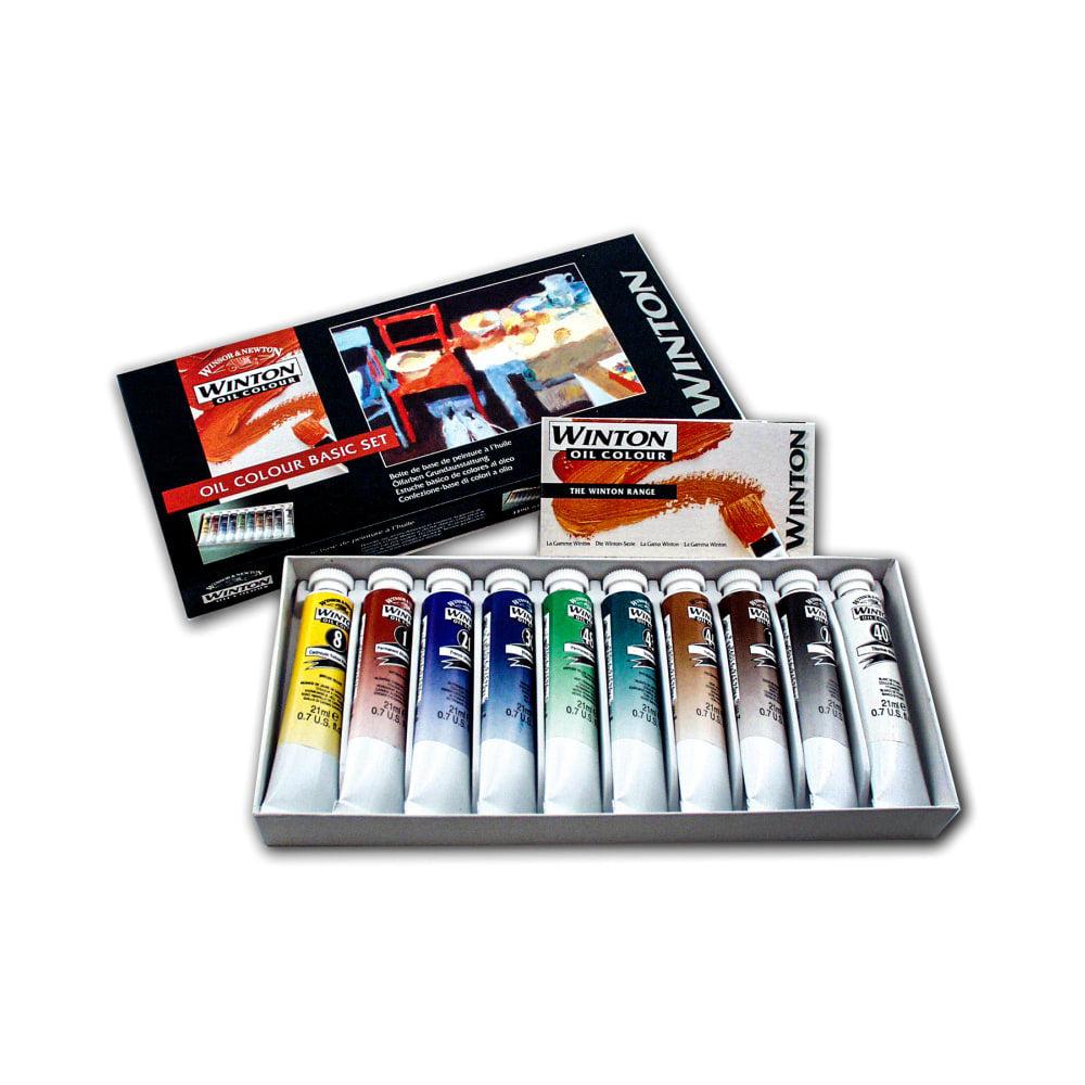 Winsor & Newton Winton Oil Color Basic Set, 21 mL, Set Of 10 Tubes