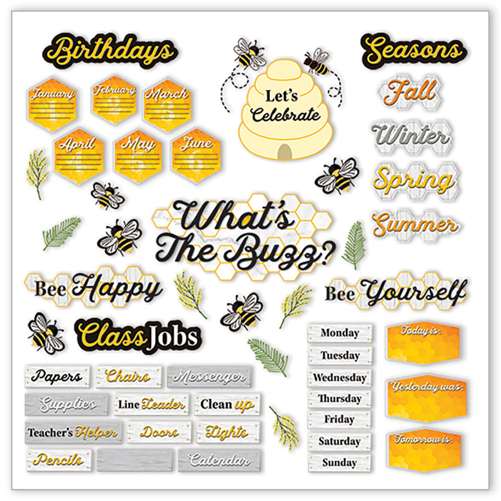 Eureka The Hive Classroom Organization 63-Piece Bulletin Board Set