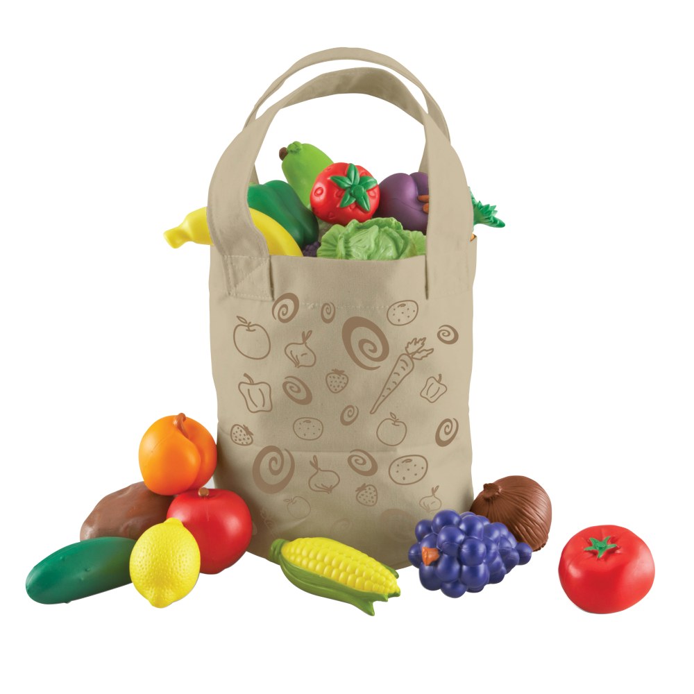 Learning Resources New Sprouts Fresh Picked Fruit And Veggie Tote Set, Pre-K To Grade 2