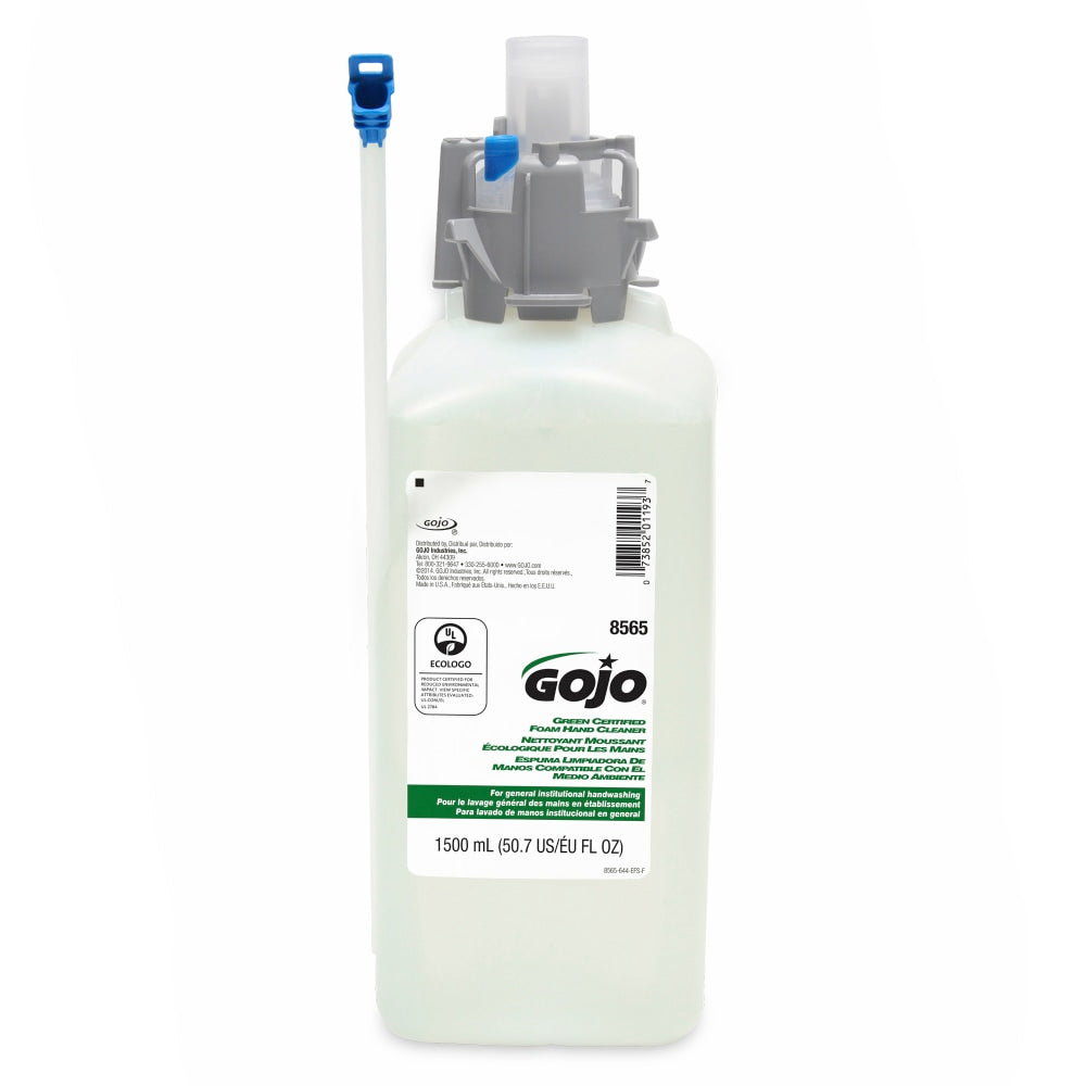 GOJO CX & CXI Green Seal Certified Foam Hand Soap Cleaner, Unscented, 1500mL, Carton Of 2 Refills