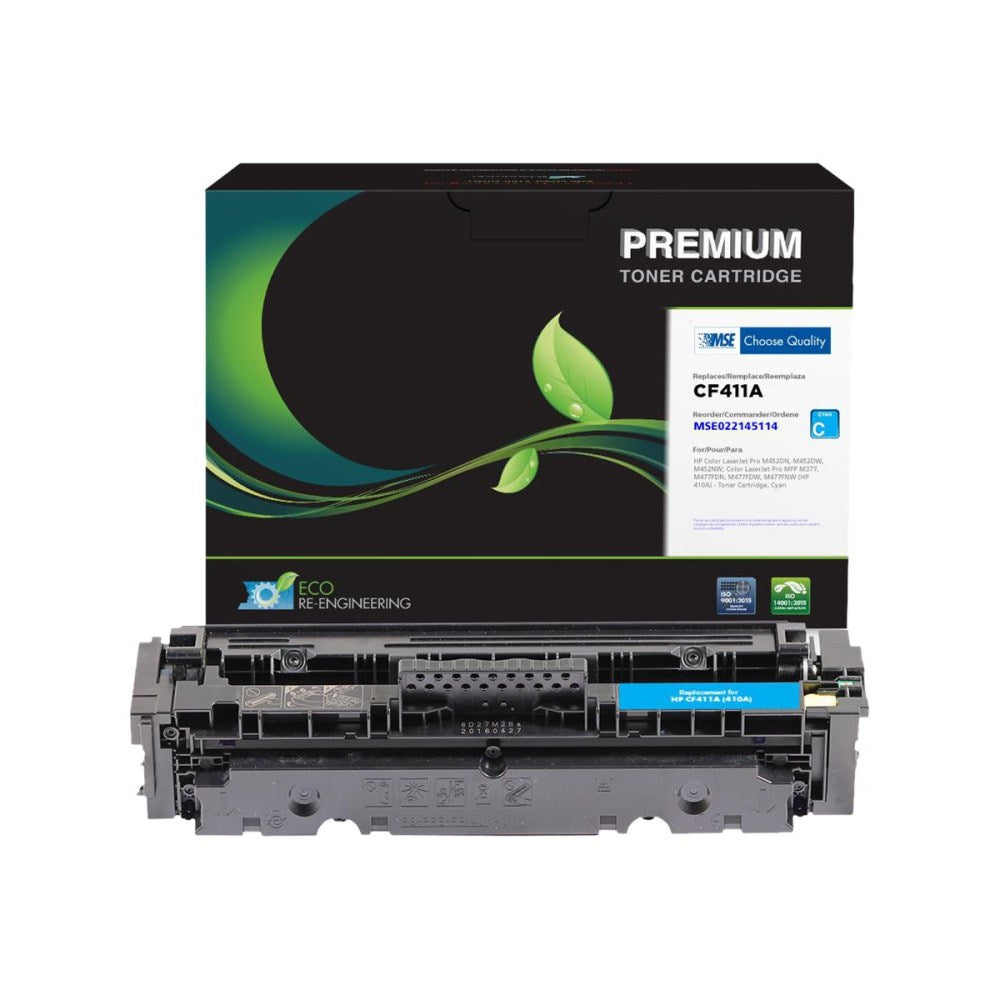 MSE Premium Remanufactured Cyan Toner Cartridge Replacement For HP 410A, CF411A