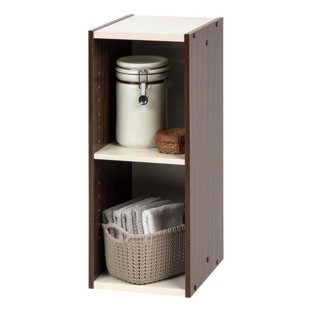 IRIS Sema 24inH Narrow Space-Saving-Shelf, Walnut Brown