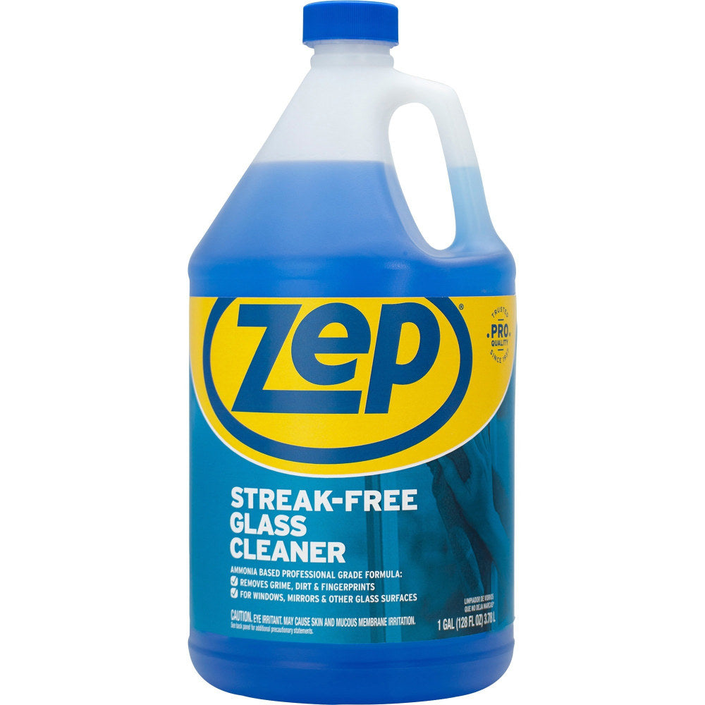 Zep Streak-Free Glass Cleaner, 128 Oz Bottle