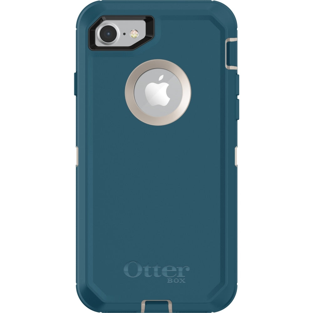 OtterBox Defender Carrying Case (Holster) Apple iPhone 8, iPhone 7 Smartphone - Big Sur - Polycarbonate Holster, Synthetic Rubber Cover - Belt Clip