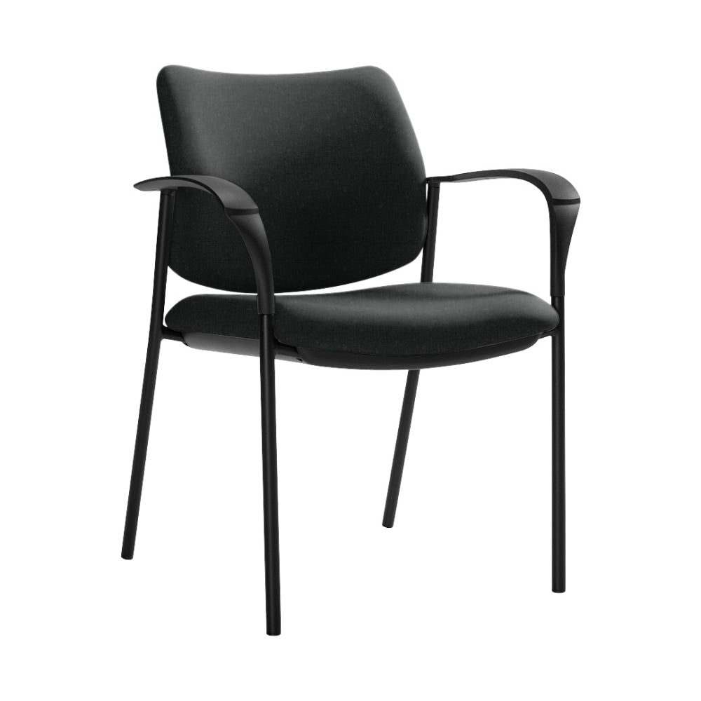 Global Sidero Armchair, 32inH x 25 1/2inW x 24inD, Black Coal/Black