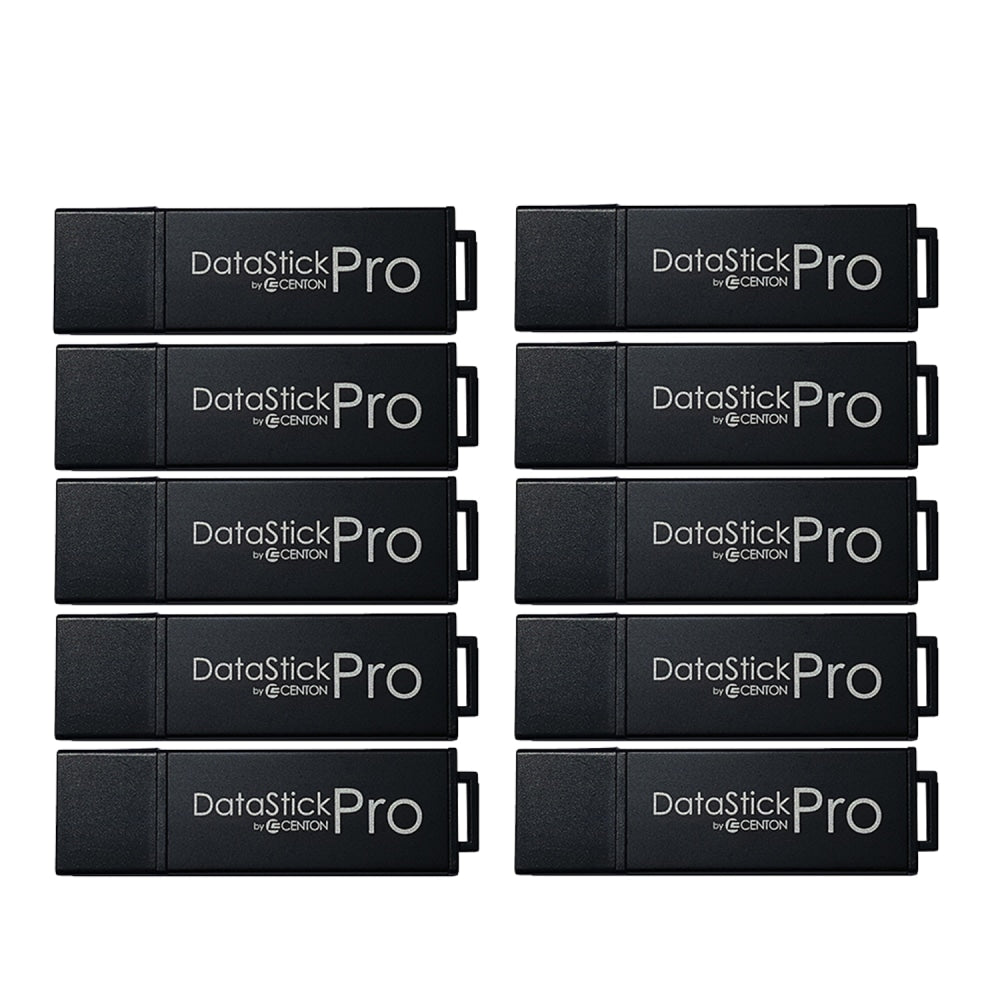 Centon MP Pro USB 3.0 Flash Drive, 32GB, Black, Pack Of 10