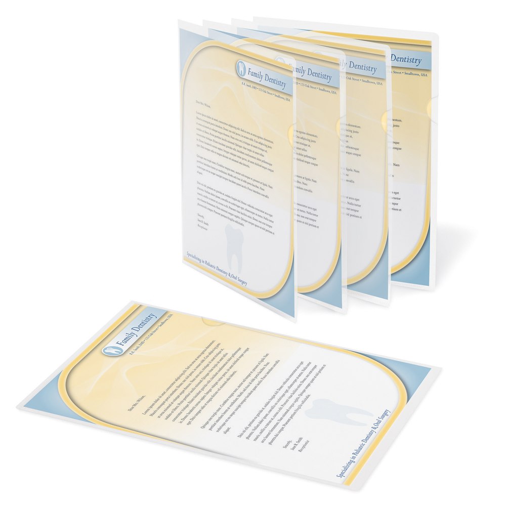 Office Depot Brand Poly Project View Folders, Letter Size, Clear, Pack Of 10