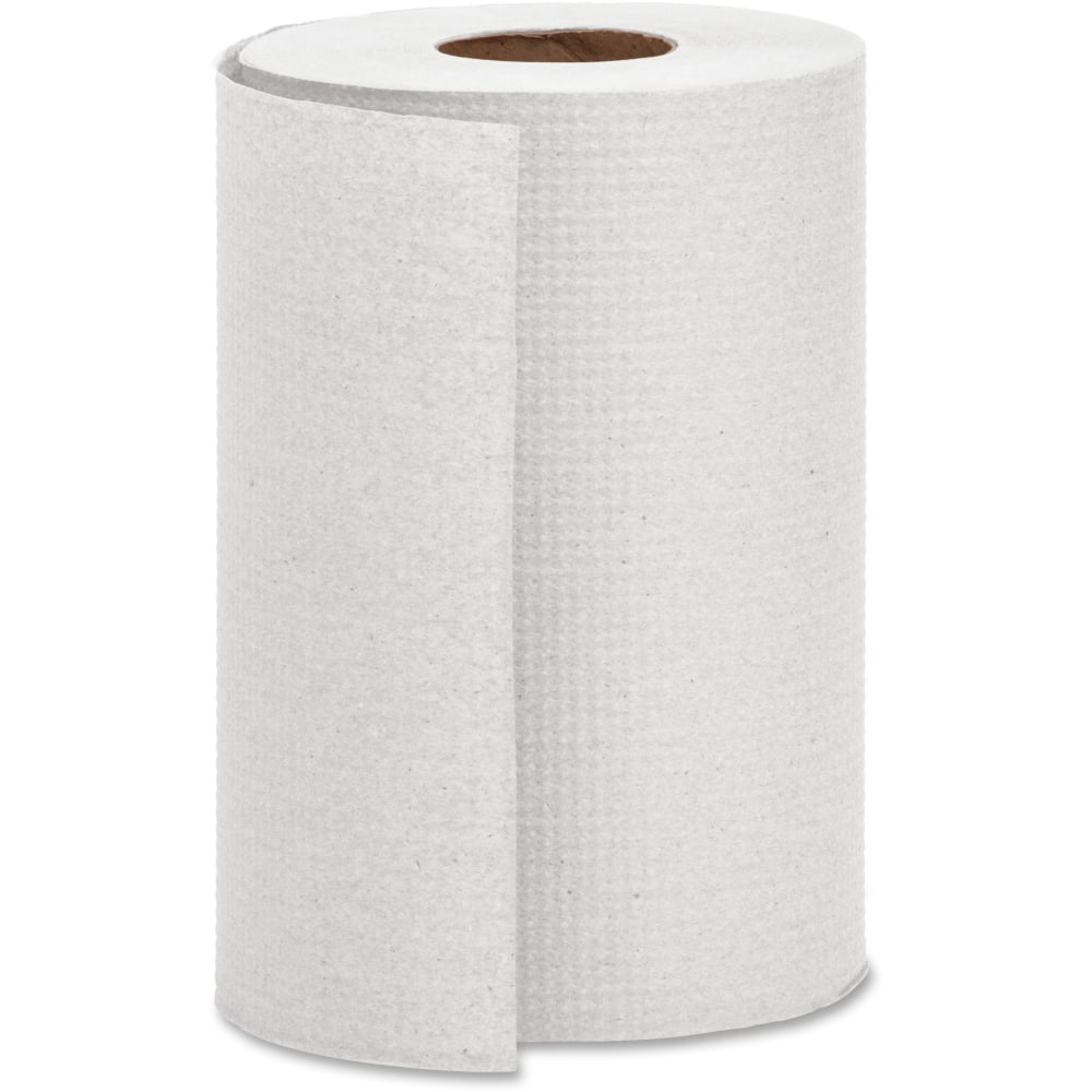 Genuine Joe Hardwound 1-Ply Paper Towels, 350ft Per Roll, Pack Of 12 Rolls