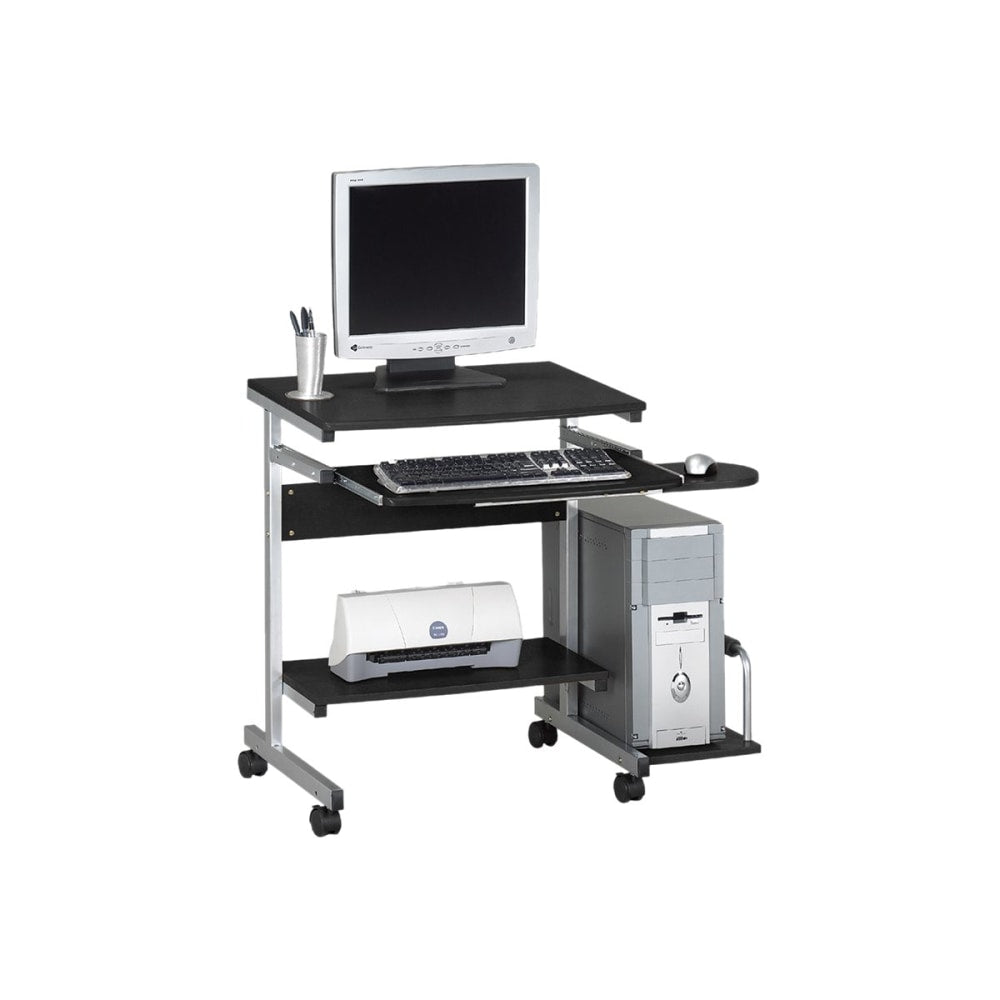 Eastwinds Portrait PC Cart Desk Workstation 31inH x 36-1/2inW x 19-1/4inD, Anthracite/Metallic Gray