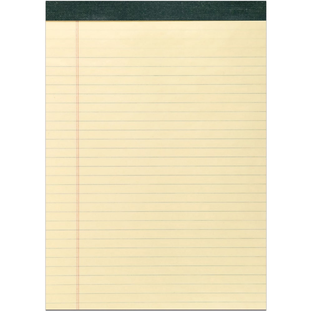 Roaring Spring Legal Pads, 40 Sheets, 8 1/2in x 11 3/4in, 30% Recycled,Canary, Pack Of 12