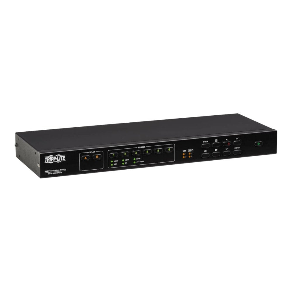 Tripp Lite 9x2 Multi-Format Presentation Matrix Switch w Audio Extractor 4K - 9x2 matrix switcher / audio disembedder