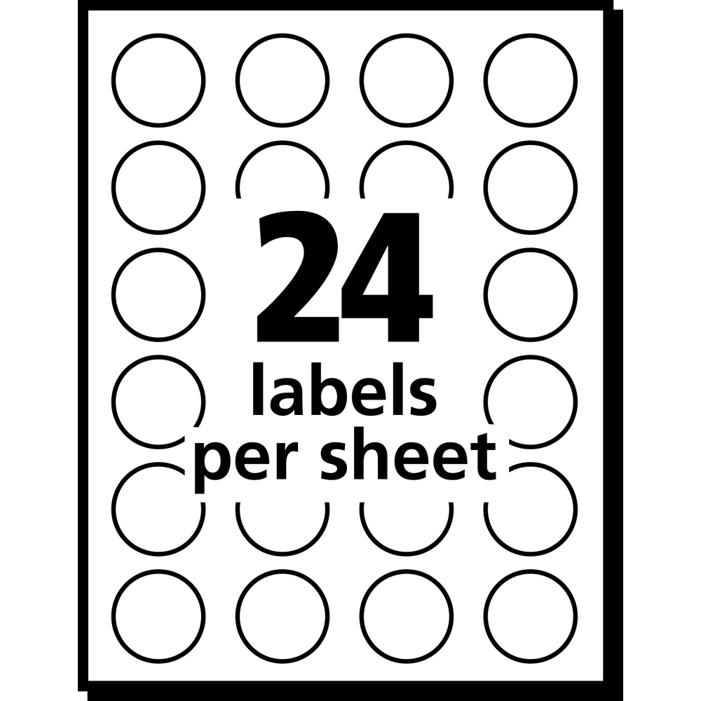 Avery Removable Color-Coding Labels, 5462, Round, 3/4in Diameter, Yellow, Pack Of 1,008