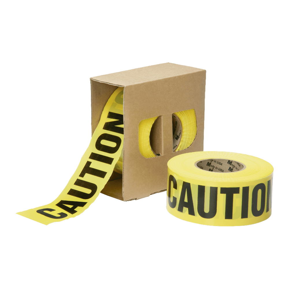 SKILCRAFT Non-Adhesive "Caution" Barricade Tape, 3in x 1000ft, Yellow/Black (AbilityOne 9905-01-613-4243)