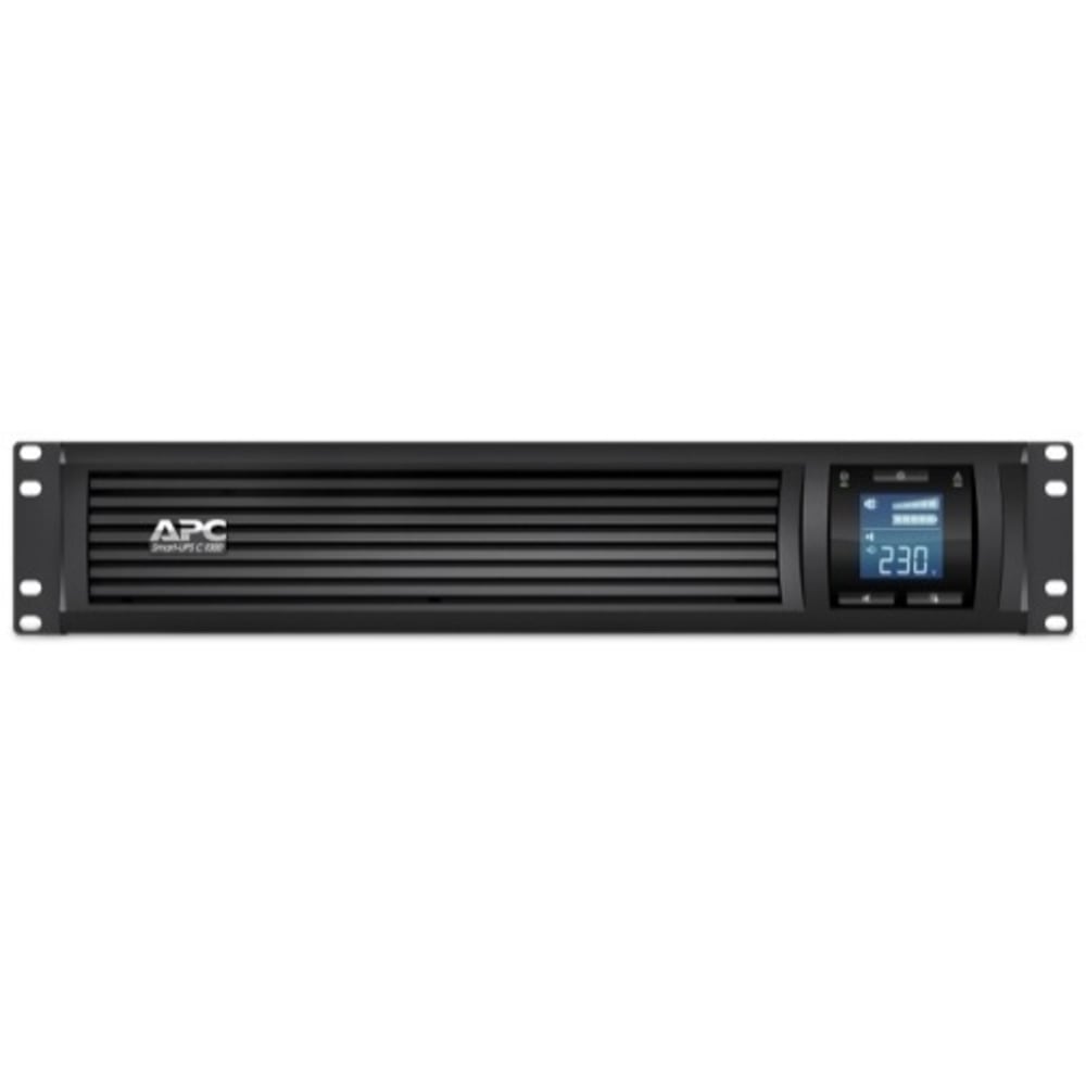 APC by Schneider Electric Smart-UPS C 1000VA 2U Rack Mountable LCD 230V - 2U Rack-mountable - 3 Hour Recharge - 6 Minute Stand-by - 230 V AC Output - Sine Wave - Serial Port - USB - 6 x Battery/Surge Outlet