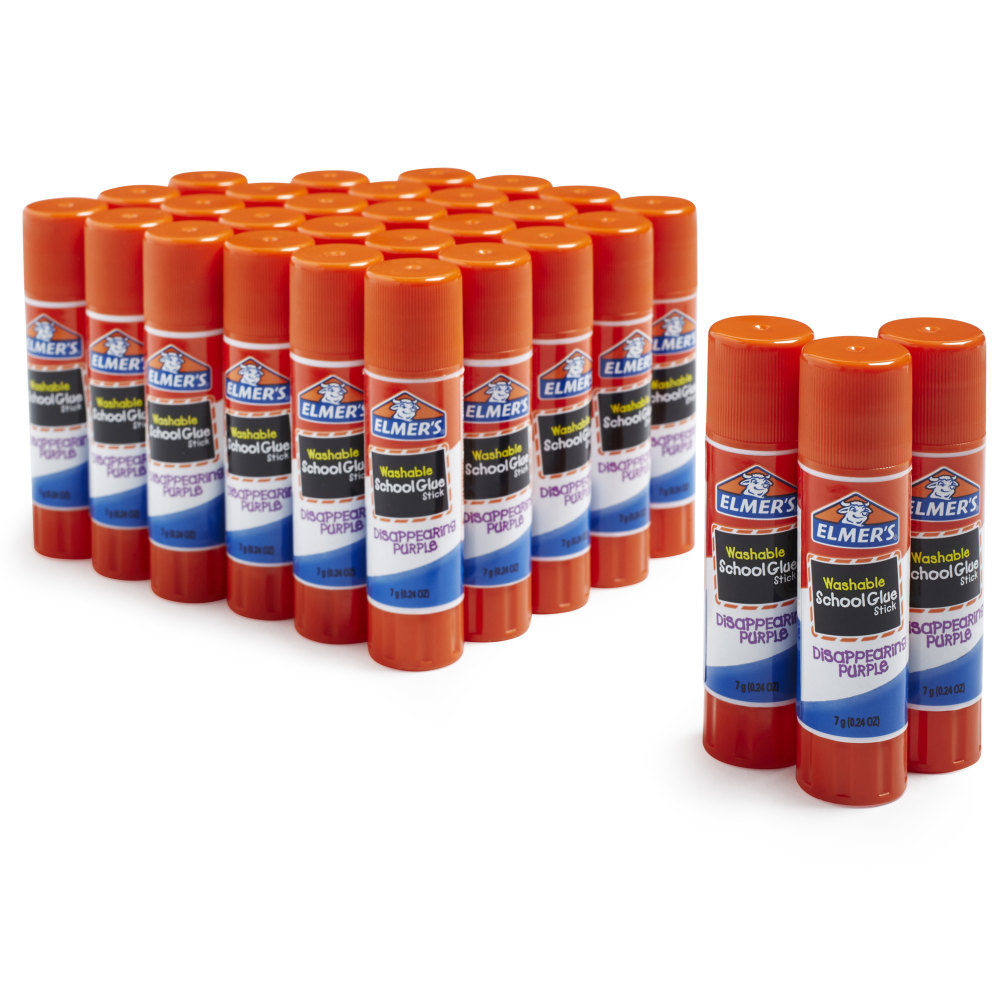 Elmers Glue Stick Classroom Pack, Purple, Box Of 30