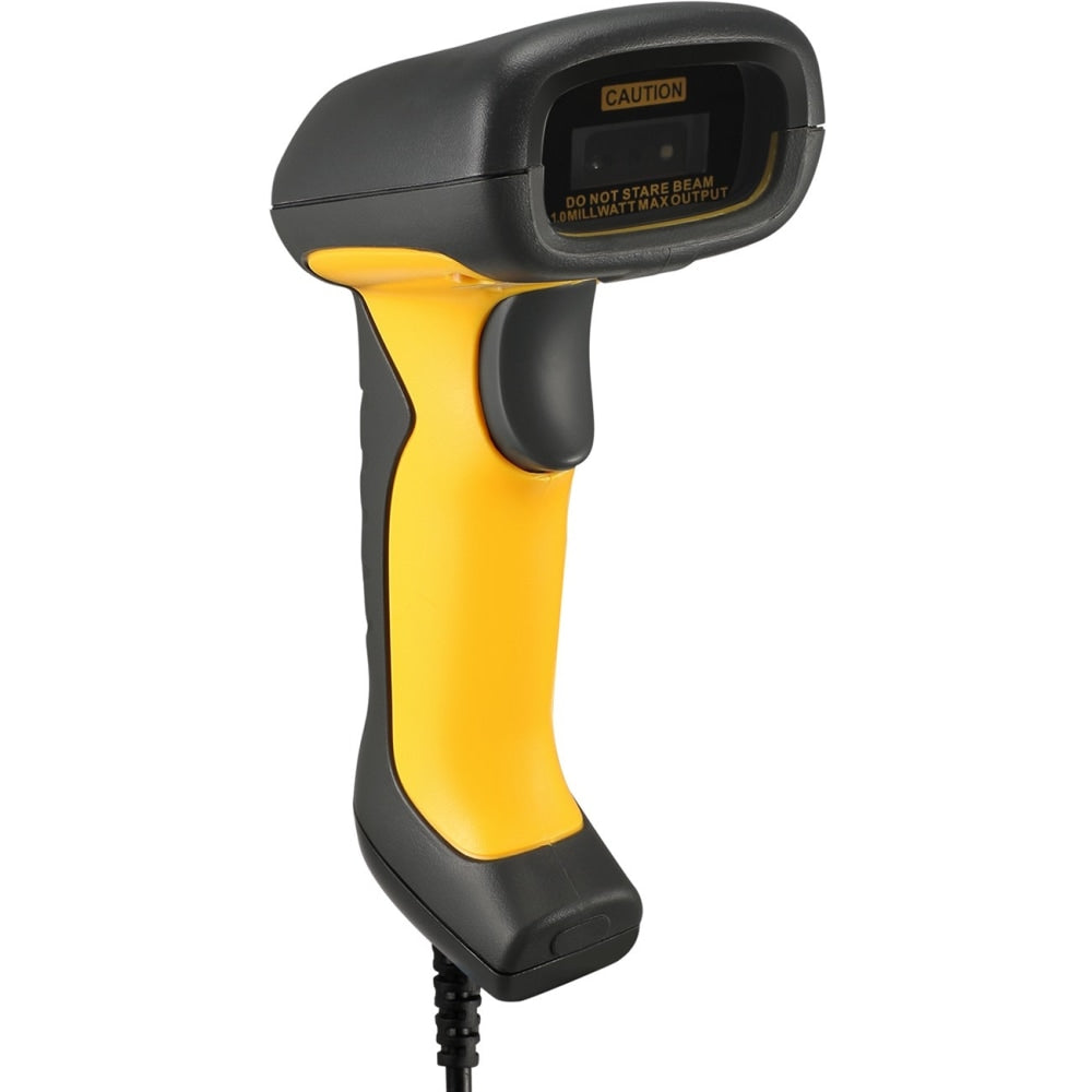 Adesso NuScan 5200TU- Antimicrobial & Waterproof 2D Barcode Scanner - Cable Connectivity - 12in Scan Distance - 1D, 2D - CMOS - USB - Yellow, Black - IP67 - Industrial, Healthcare, Logistics, Library, Retail